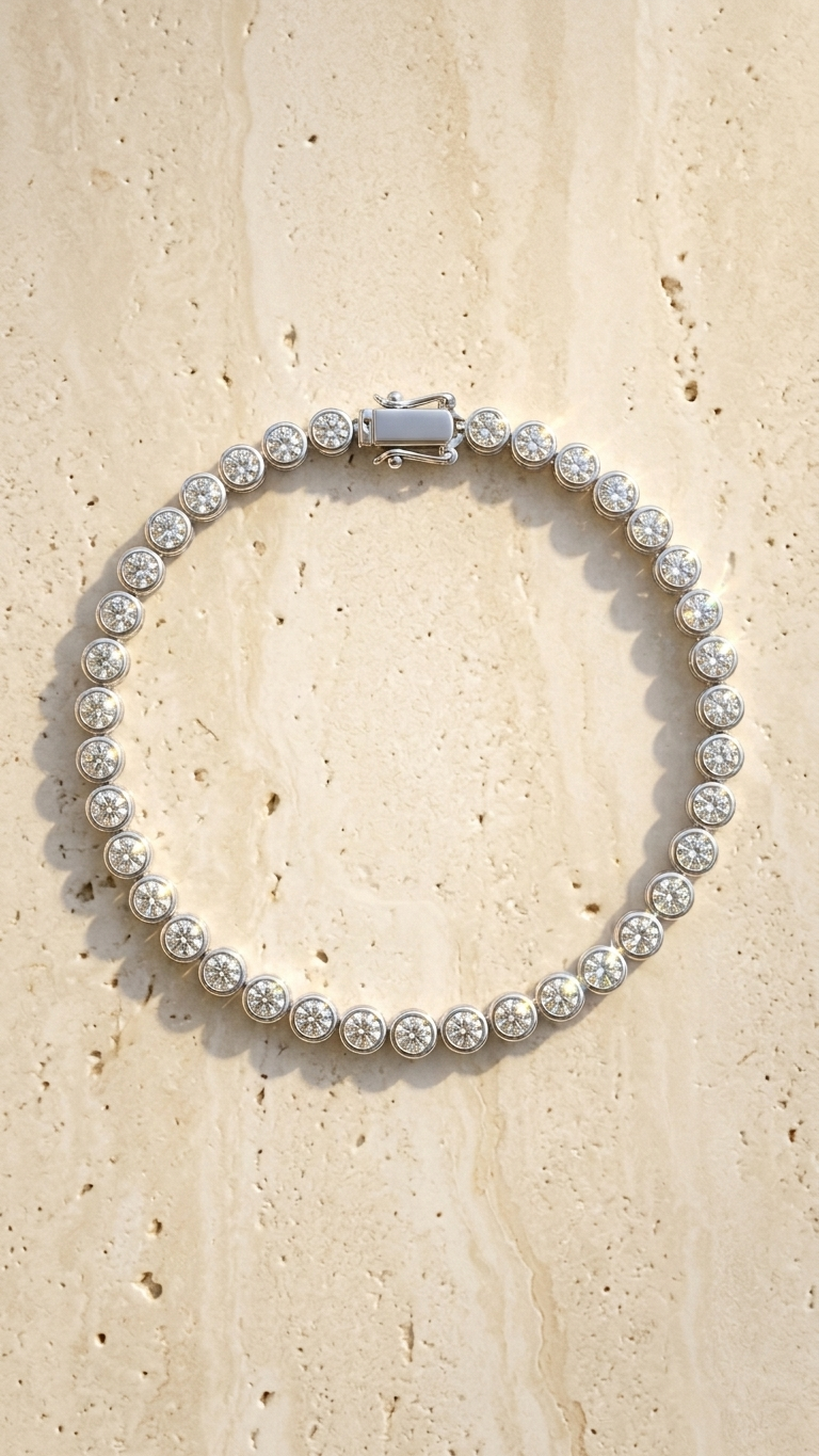 Diamond Tennis Bracelet — Bezel Single Line 2.01CT