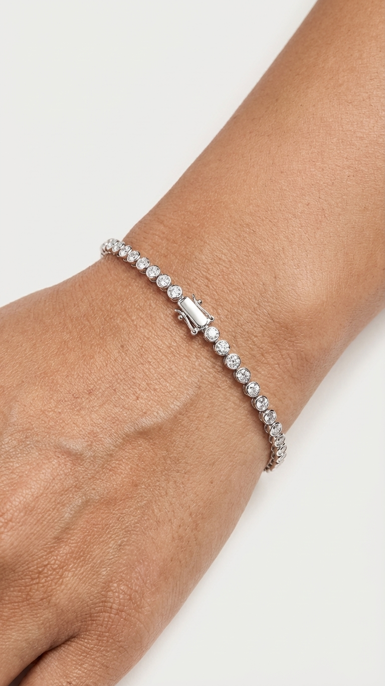 Diamond Tennis Bracelet — Bezel Single Line 2.01CT