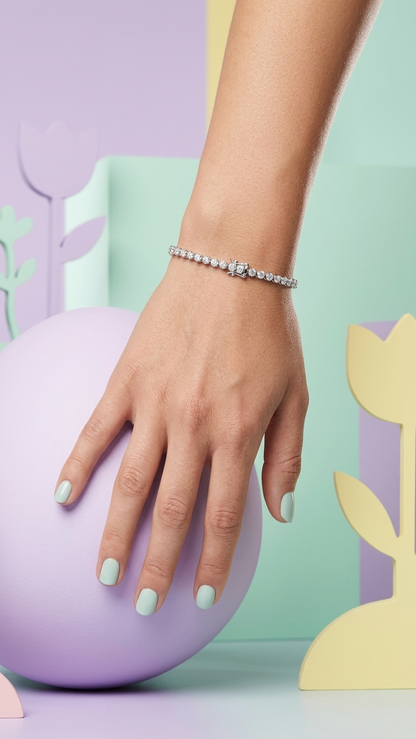 Diamond Tennis Bracelet — Bezel Single Line 2.01CT