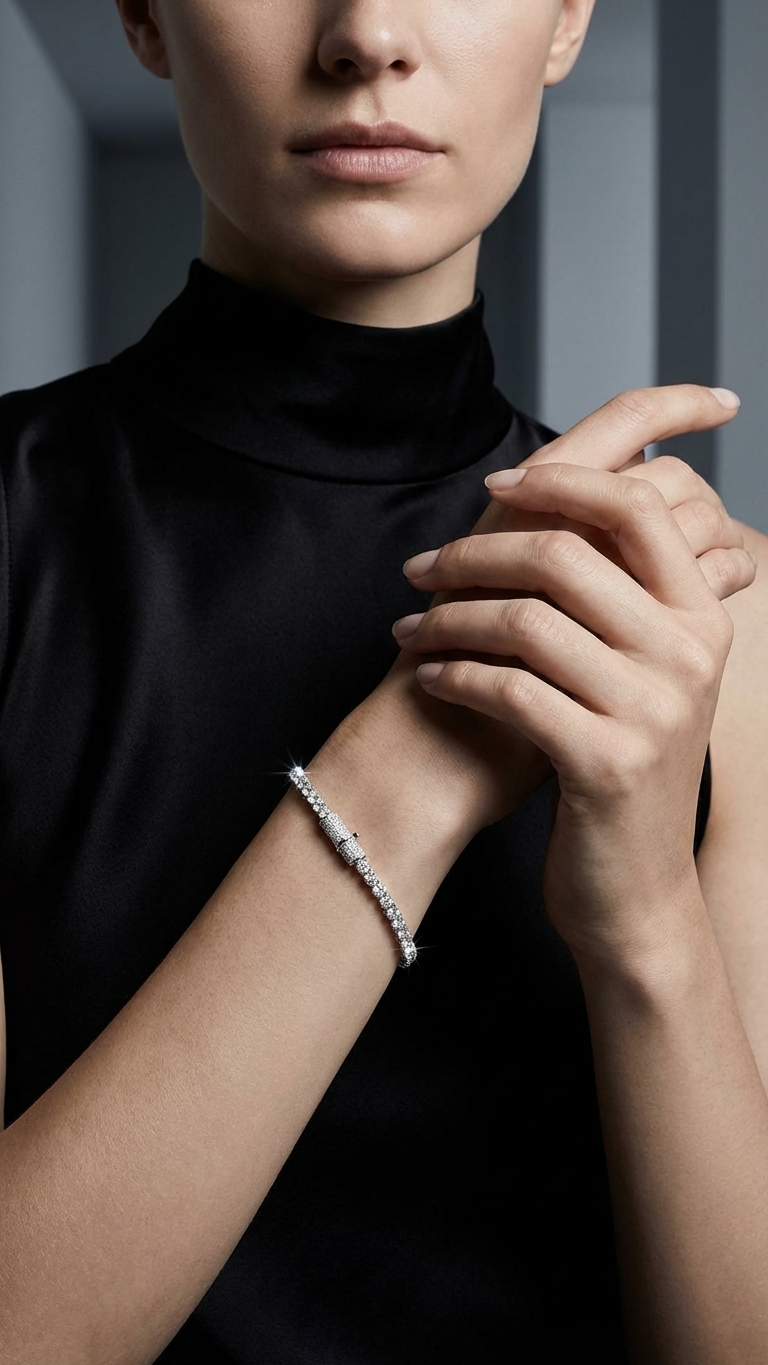 Diamond Tennis Bracelet - Lab Grown | Hero Shot